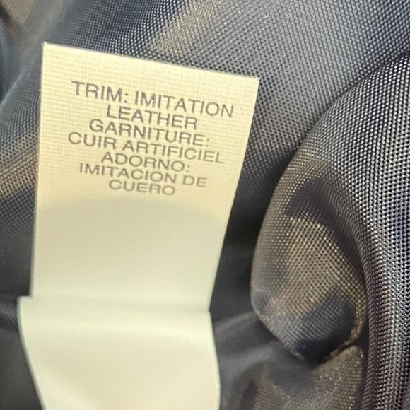 Tommy Hilfiger Navy &White Geometric Tote Bag/purse vegan Leather monogram large - Picture 9 of 13